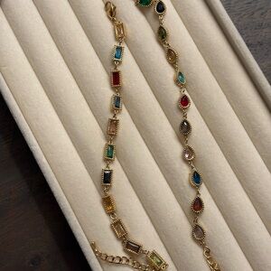 Multicolor Gemstone Gold Bracelet